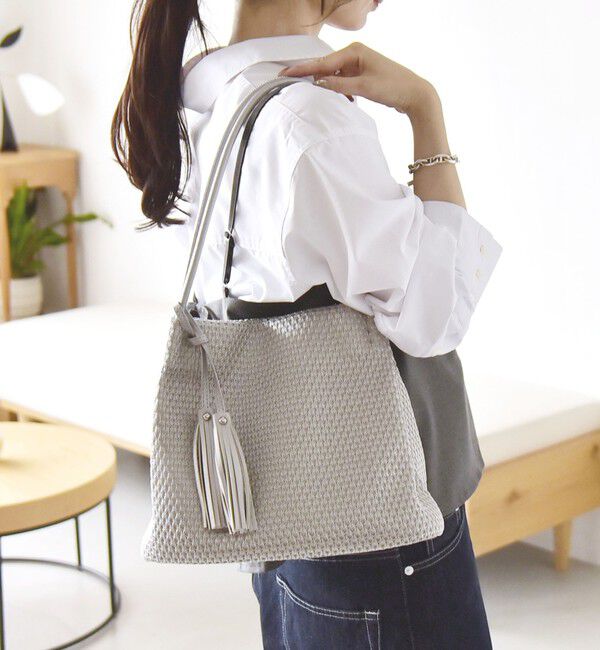 quaranciel「quaranciel: メッシュ タッセル トート バッグ」|トートバッグ|