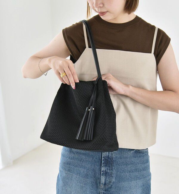 quaranciel「quaranciel: メッシュ タッセル トート バッグ」|トートバッグ|