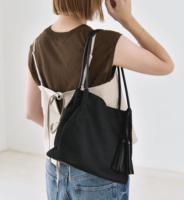quaranciel「quaranciel: メッシュ タッセル トート バッグ」|トートバッグ|