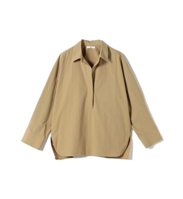 SHIPS for women「《予約》〈手洗い可能〉近江晒 サイド スリット スキッパー シャツ」|シャツ・ブラウス|