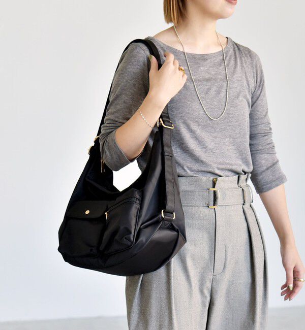 quaranciel「《予約》quaranciel:〈撥水加工〉3WAY ナイロン ポケット ショルダーバッグ（A4対応）」|ショルダー・メッセンジャー|