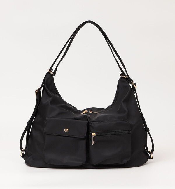 quaranciel「《予約》quaranciel:〈撥水加工〉3WAY ナイロン ポケット ショルダーバッグ（A4対応）」|ショルダー・メッセンジャー|
