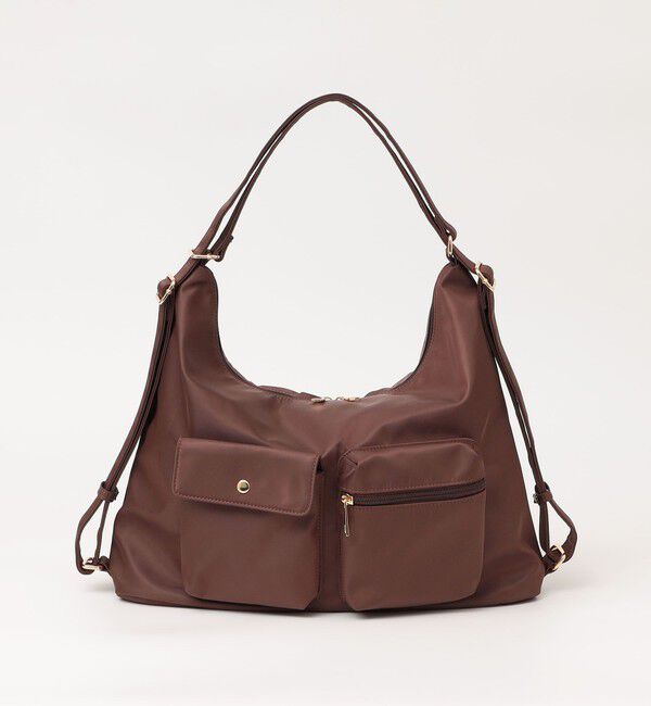 quaranciel「《予約》quaranciel:〈撥水加工〉3WAY ナイロン ポケット ショルダーバッグ（A4対応）」|ショルダー・メッセンジャー|