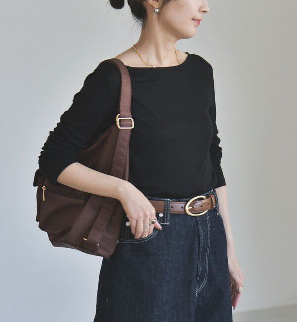 quaranciel「《予約》quaranciel:〈手洗い可能〉ウール ミックス シアー ボートネック プルオーバー」|Tシャツ・カットソー|