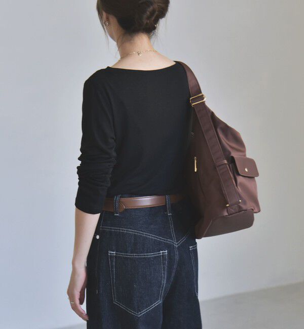 quaranciel「《予約》quaranciel:〈手洗い可能〉ウール ミックス シアー ボートネック プルオーバー」|Tシャツ・カットソー|