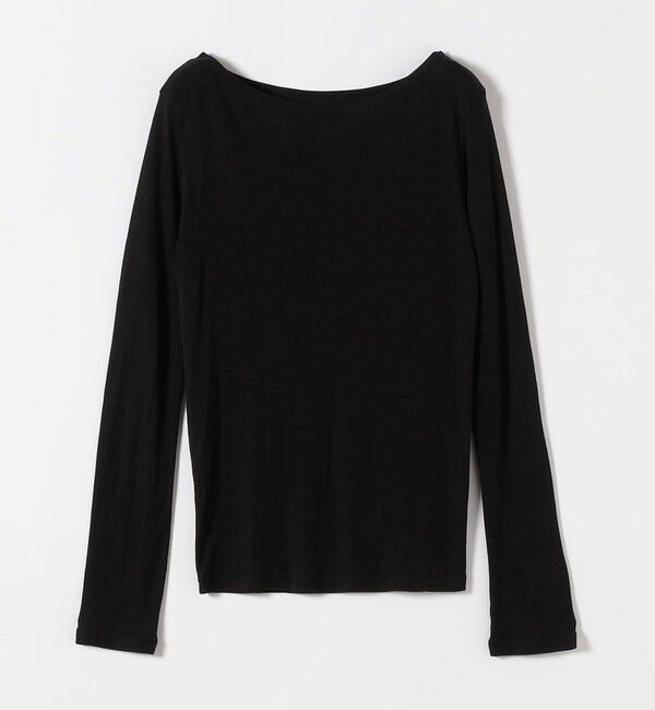quaranciel「《予約》quaranciel:〈手洗い可能〉ウール ミックス シアー ボートネック プルオーバー」|Tシャツ・カットソー|