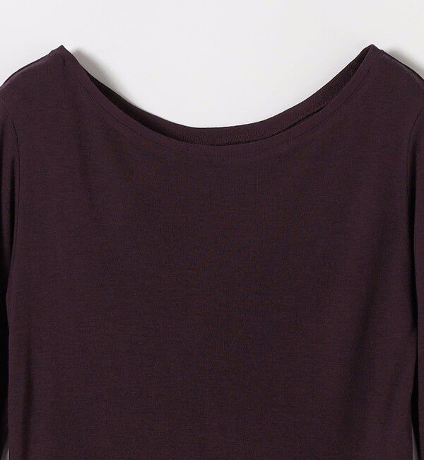 quaranciel「《予約》quaranciel:〈手洗い可能〉ウール ミックス シアー ボートネック プルオーバー」|Tシャツ・カットソー|