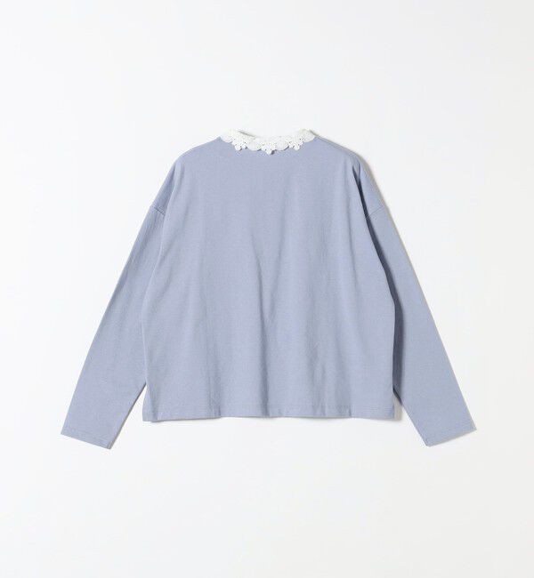 SHIPS any「《予約》SHIPS any:〈洗濯機可能〉レース カラー ロングスリーブ ポロ プルオーバー」|Tシャツ・カットソー|