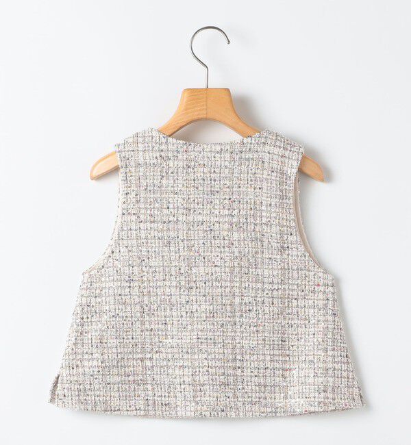 SHIPS KIDS「SHIPS KIDS:100～130cm / 〈手洗い可能〉シャイニー ツイード ベスト」|ベスト・ジレ|