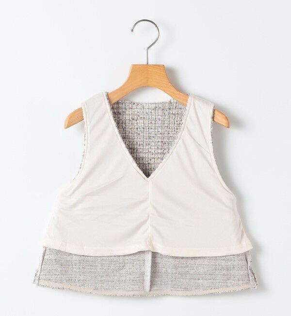 SHIPS KIDS「SHIPS KIDS:100～130cm / 〈手洗い可能〉シャイニー ツイード ベスト」|ベスト・ジレ|