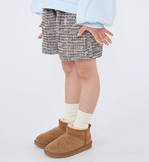 SHIPS KIDS「SHIPS KIDS:100～130cm / 〈手洗い可能〉シャイニー ツイード ショートパンツ」|その他|