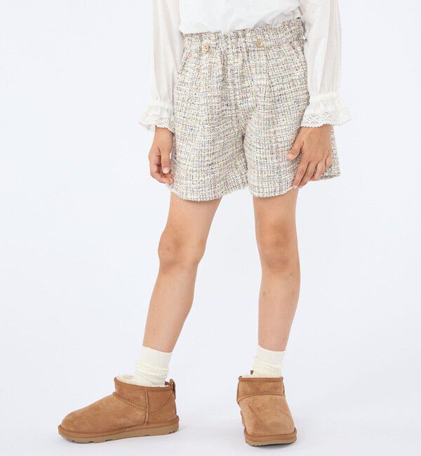 SHIPS KIDS「SHIPS KIDS:100～130cm / 〈手洗い可能〉シャイニー ツイード ショートパンツ」|その他|