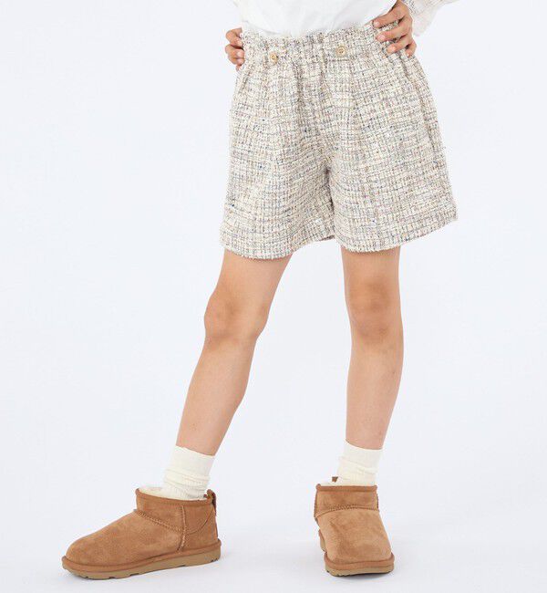 SHIPS KIDS「SHIPS KIDS:100～130cm / 〈手洗い可能〉シャイニー ツイード ショートパンツ」|その他|