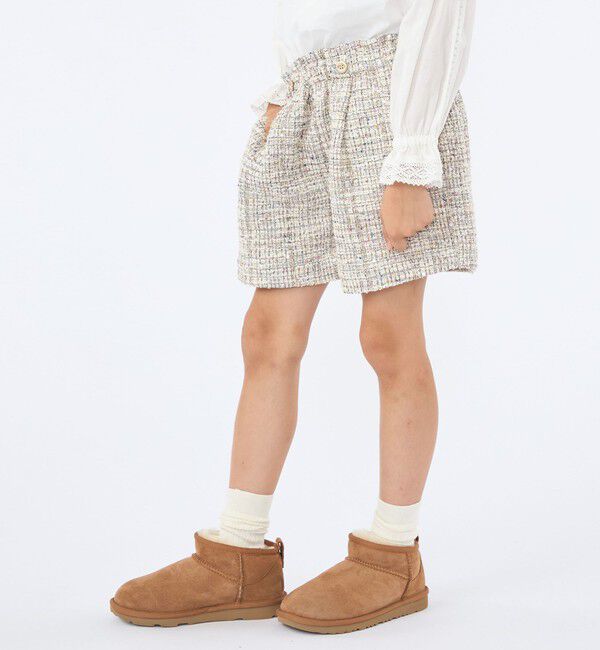 SHIPS KIDS「SHIPS KIDS:100～130cm / 〈手洗い可能〉シャイニー ツイード ショートパンツ」|その他|