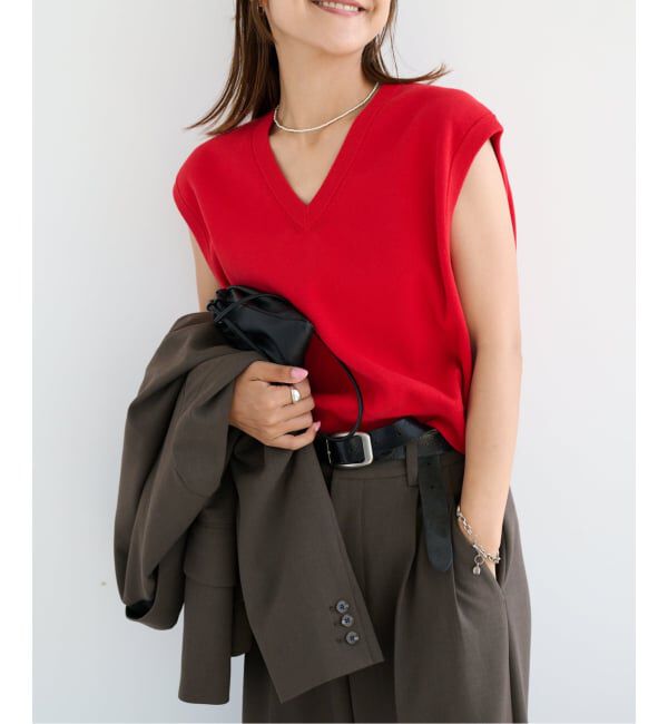 OUTDOOR PRODUCTS Usual Things「≪予約≫コットンVネックニットベスト」|ベスト・ジレ|