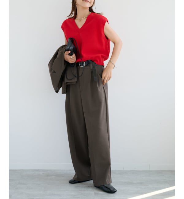 OUTDOOR PRODUCTS Usual Things「≪予約≫コットンVネックニットベスト」|ベスト・ジレ|