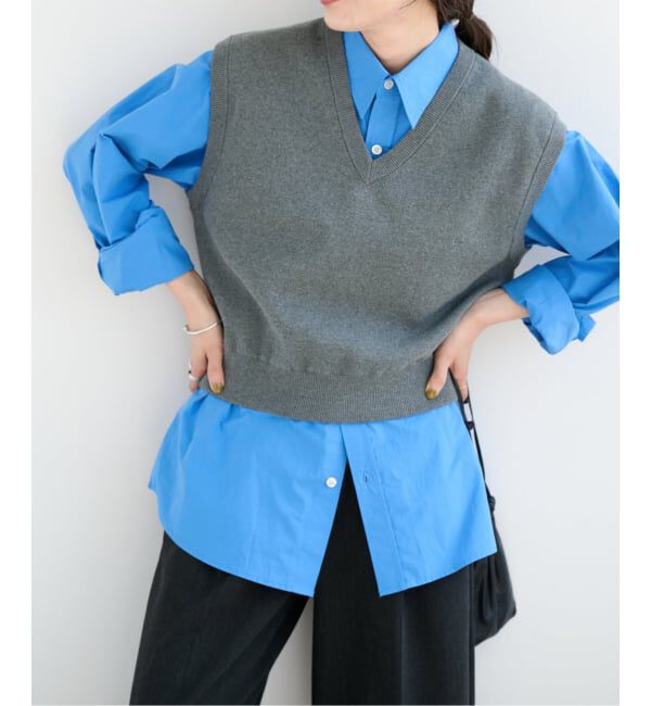 OUTDOOR PRODUCTS Usual Things「≪予約≫コットンVネックニットベスト」|ベスト・ジレ|
