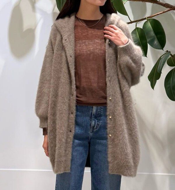 Ballsey「フォックスヤク フーディーカーディガン」|その他|45 ベージュ