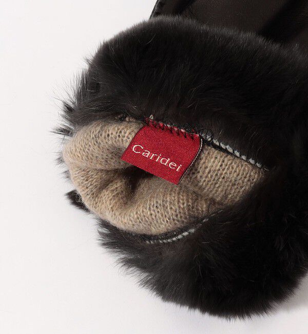 TOMORROWLAND GOODS「CARIDEI ファー レザーグローブ」|手袋|
