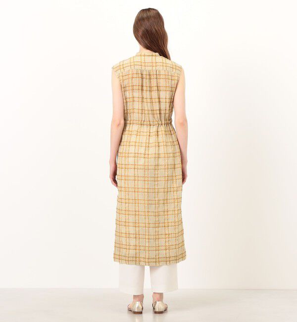 Ballsey「シアープラッド フレンチロングシャツブラウス」|ワンピース|