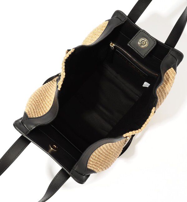 TOMORROWLAND GOODS「VIOLAd'ORO SANDRO ラフィア調 レザーコンビ ハンドバッグ」|ハンドバッグ|