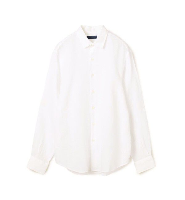 TOMORROWLAND MENS「リネン セミワイドカラーロングスリーブシャツ SAHARA ALBINI」|シャツ・ブラウス|11 ホワイト