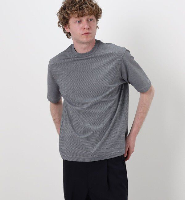 TOMORROWLAND MENS「【接触冷感・吸水速乾】コットンポリエステルポンチ クルーネックTシャツ」|Tシャツ・カットソー|
