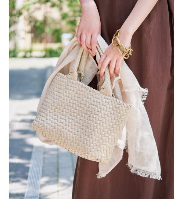 SLOBE IENA「《追加》SLOBE イントレチャートトートバッグ」|トートバッグ|ベージュ A