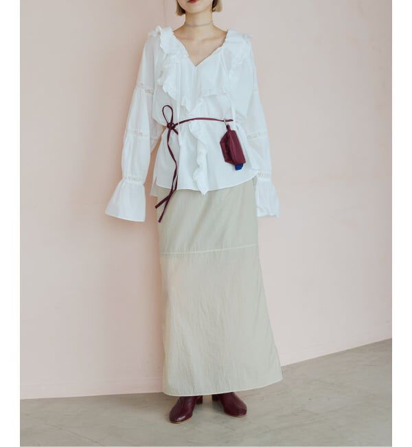 IENA LA BOUCLE「《撥水》IENA LA BOUCLE シアーナイロンスカート」|スカート|