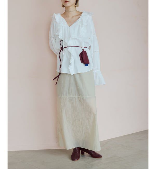 IENA LA BOUCLE「《撥水》IENA LA BOUCLE シアーナイロンスカート」|スカート|