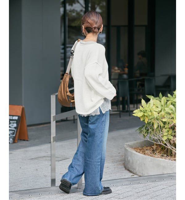 JOURNAL STANDARD「《追加2》レースヘム クルーネックシアーロングT」|Tシャツ・カットソー|
