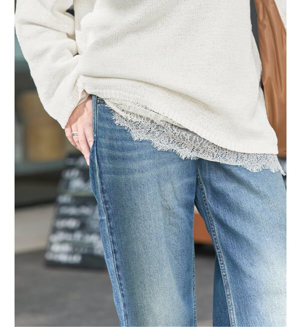 JOURNAL STANDARD「《追加2》レースヘム クルーネックシアーロングT」|Tシャツ・カットソー|