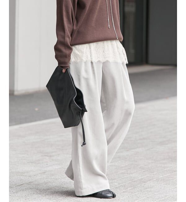 JOURNAL STANDARD「《追加2》レースヘム クルーネックシアーロングT」|Tシャツ・カットソー|