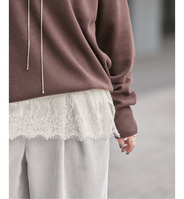 JOURNAL STANDARD「《追加2》レースヘム クルーネックシアーロングT」|Tシャツ・カットソー|