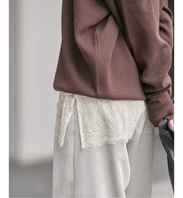 JOURNAL STANDARD「《追加2》レースヘム クルーネックシアーロングT」|Tシャツ・カットソー|