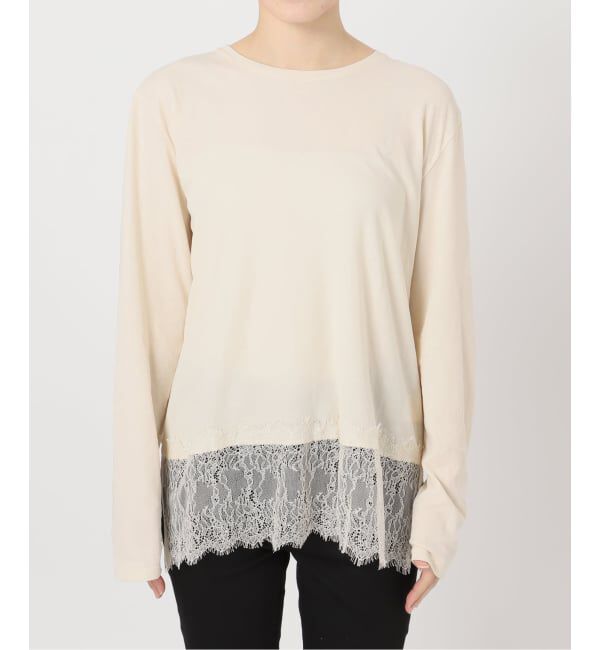 JOURNAL STANDARD「《追加2》レースヘム クルーネックシアーロングT」|Tシャツ・カットソー|