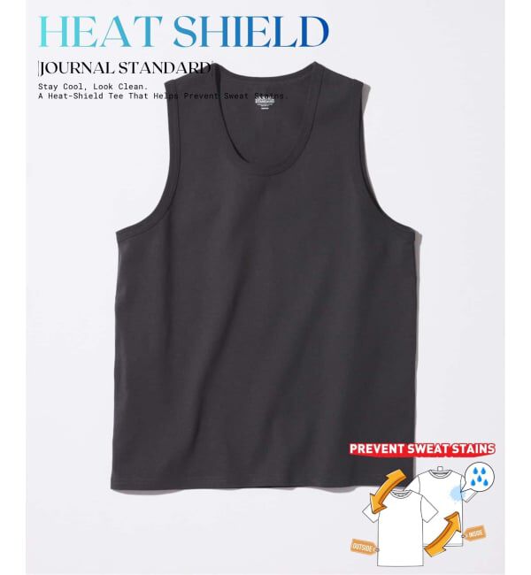 JOURNAL STANDARD「HEAT SHIELD / ヒート シールド 汗染み 防止 タンクトップ」|タンクトップ|ブラック A