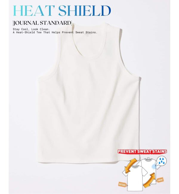 JOURNAL STANDARD「HEAT SHIELD / ヒート シールド 汗染み 防止 タンクトップ」|タンクトップ|ホワイト