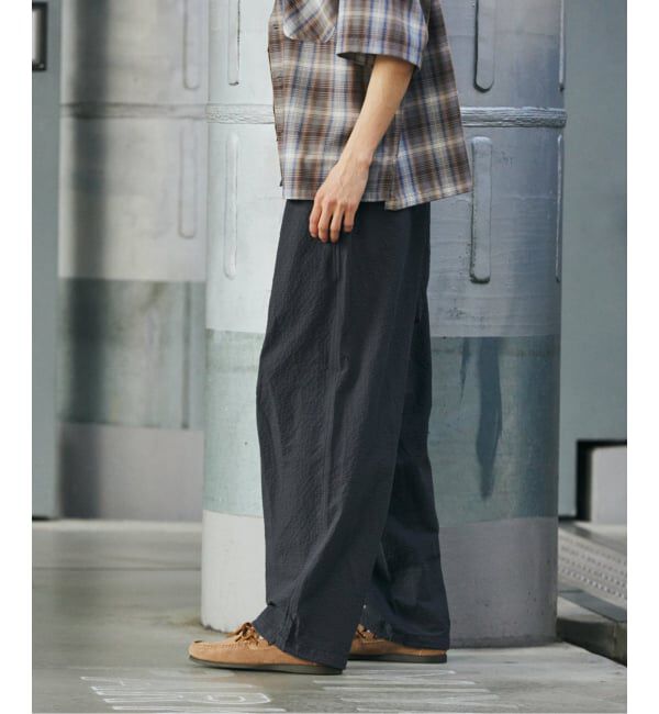 JOURNAL STANDARD「T/C サッカー オーバー パンツ」|スラックス|