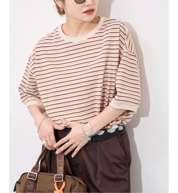 JOURNAL STANDARD「【STAR＆STRIPE/スターアンドストライプ】オーバーFIT リンガーT」|Tシャツ・カットソー|ブラウン