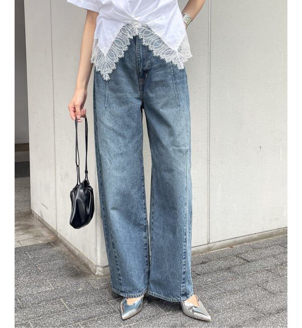 journal standard L'essage「《予約》12OZ ダーツデニムパンツ」|デニム|ブルー A