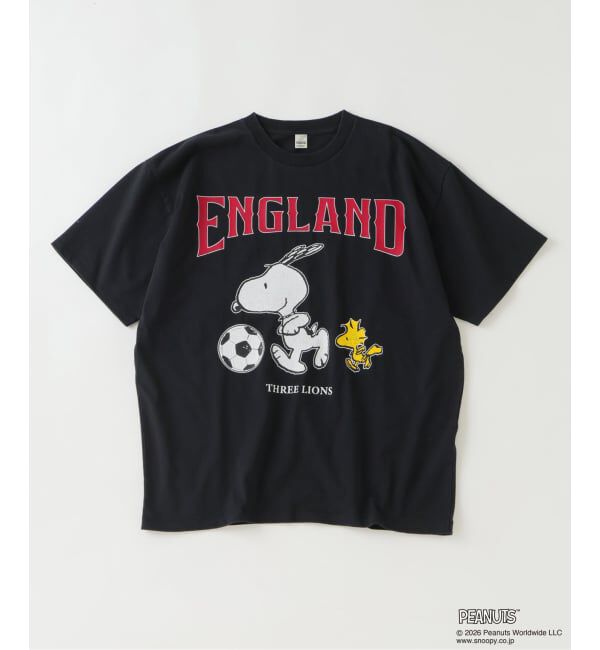 JOURNAL STANDARD relume「PEANUTS / ピーナッツ 別注 サッカー プリントTシャツ」|Tシャツ・カットソー|ブラック