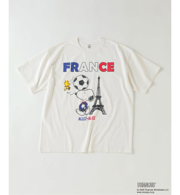 JOURNAL STANDARD relume「PEANUTS / ピーナッツ 別注 サッカー プリントTシャツ」|Tシャツ・カットソー|ホワイト