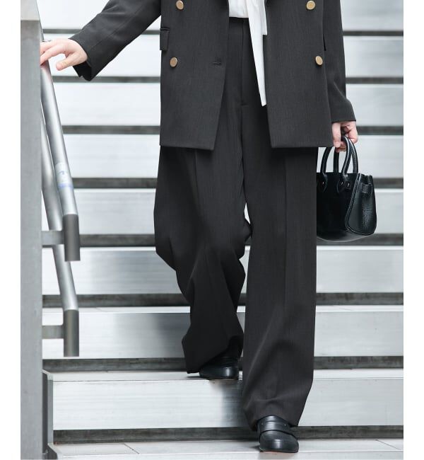 journal standard L'essage「ヴィスポリギャバパンツ（グレーA・ネイビー）」|スラックス|
