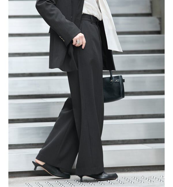 journal standard L'essage「ヴィスポリギャバパンツ（グレーA・ネイビー）」|スラックス|