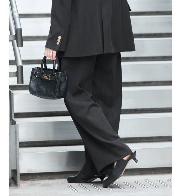 journal standard L'essage「ヴィスポリギャバパンツ（グレーA・ネイビー）」|スラックス|