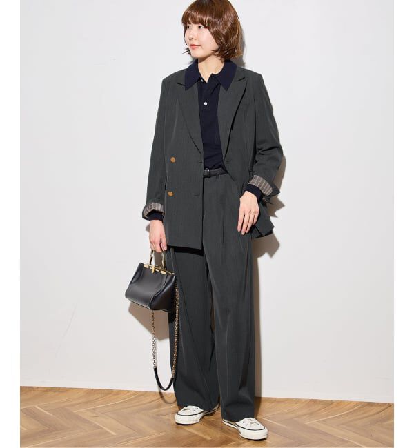journal standard L'essage「ヴィスポリギャバパンツ（グレーA・ネイビー）」|スラックス|