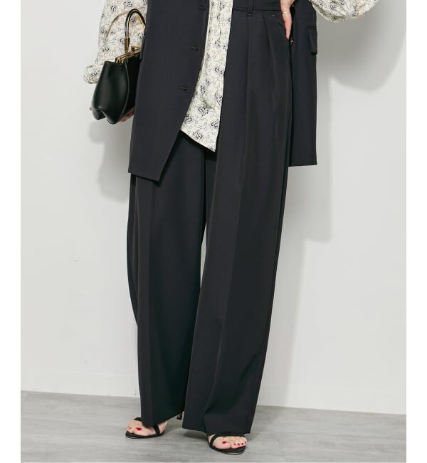 journal standard L'essage「ヴィスポリギャバパンツ（グレーA・ネイビー）」|スラックス|
