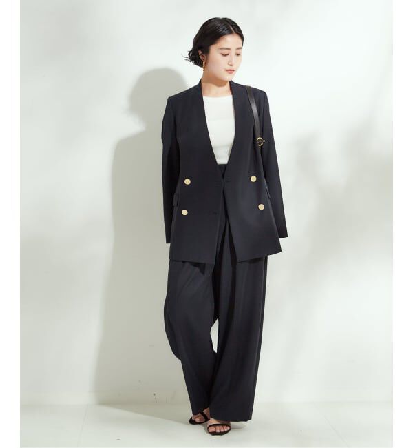 journal standard L'essage「ヴィスポリギャバパンツ（グレーA・ネイビー）」|スラックス|