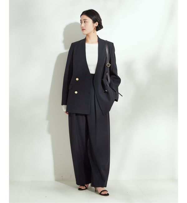 journal standard L'essage「ヴィスポリギャバパンツ（グレーA・ネイビー）」|スラックス|